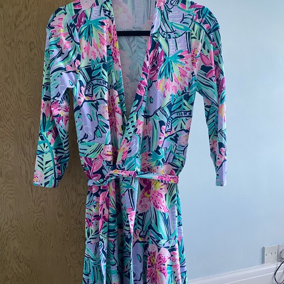 Lilly Pulitzer stretch jersey wrap dress, size 8 UK, new without tags - Picture 4 of 5